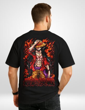 Luffy Final War Oversized T-Shirt – Anime Back Print