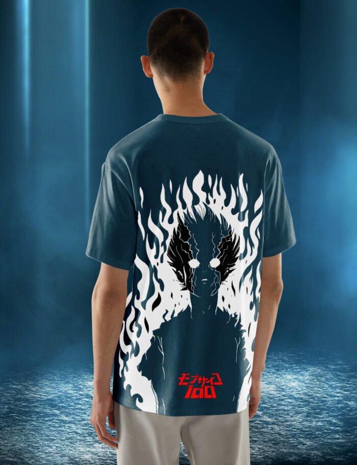 Mob Psycho 100 Oversized T-Shirt – Buffring Anime Tee Back Mob Psycho 100 Oversized T-Shirt – Buffring Anime Tee Back