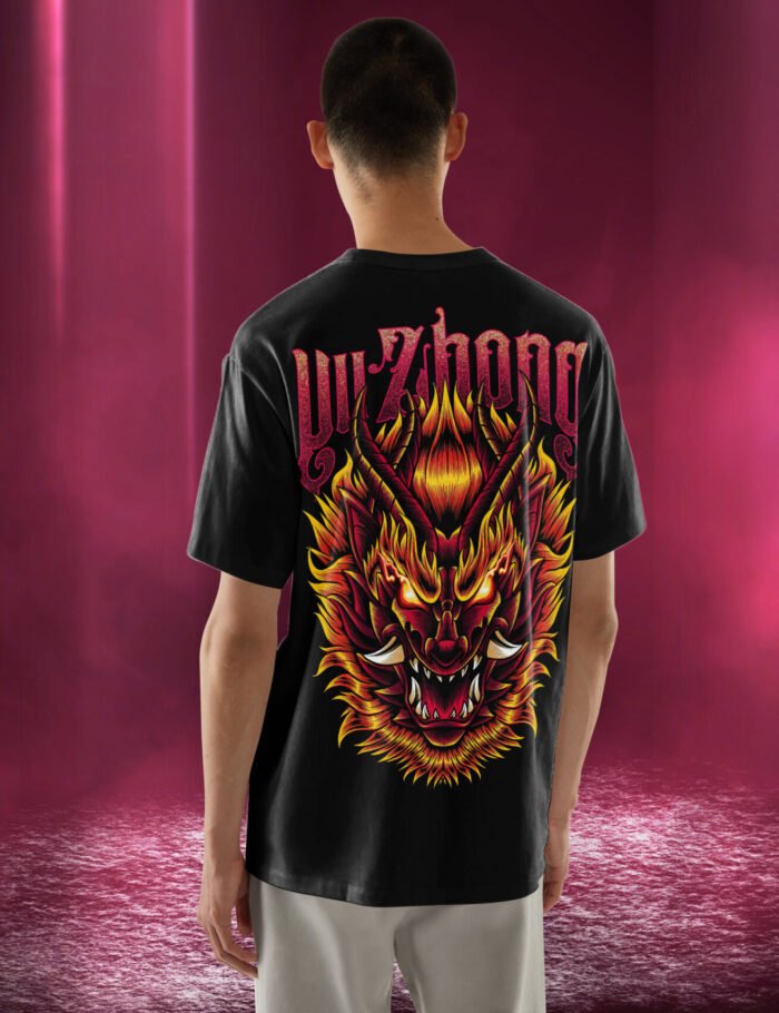 Yu Zhong Oversized T-Shirt back print | Buffring