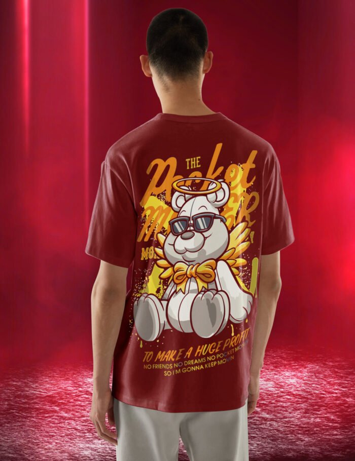 pocket money bear t-shirt back pocket money bear t-shirt back