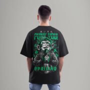 punk oversized t-shirt back print