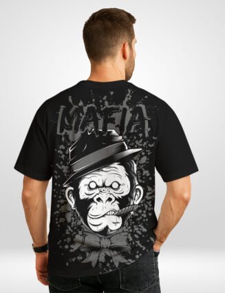 Mafia Oversized T-Shirt – Streetwear Gangster Graphic Cotton Tee back
