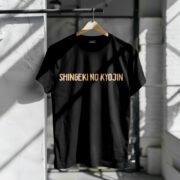 Attack on Titan Oversized T Shirt with Shingeki no Kyojin Text – Front View