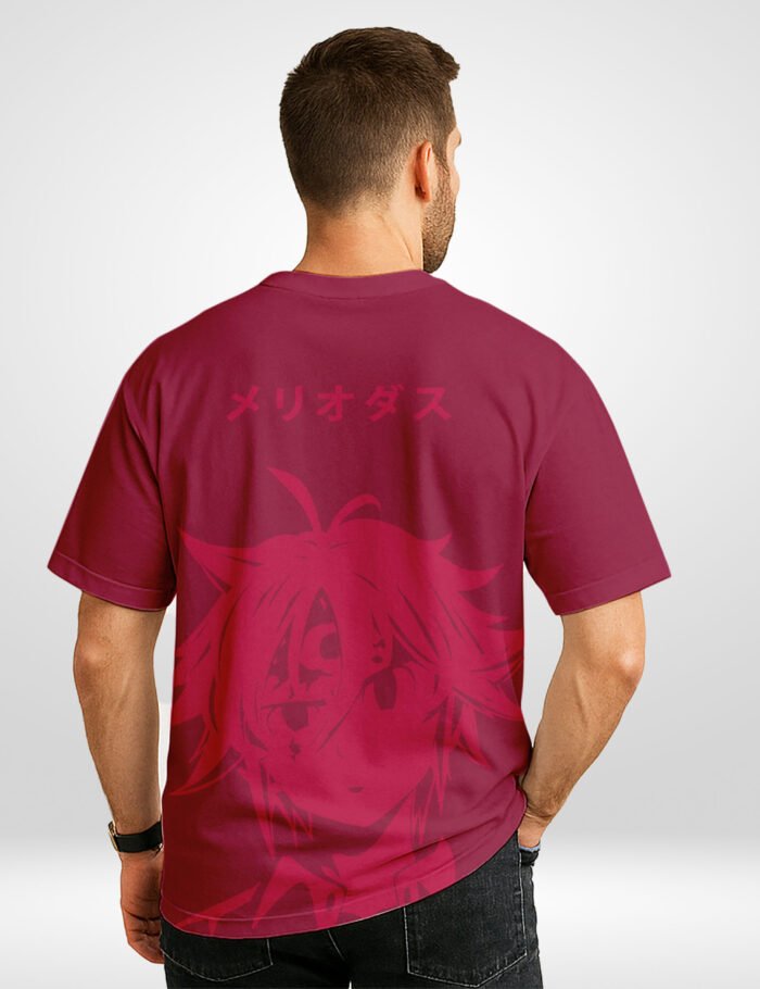 Meliodas Oversized T Shirt – Demon Mark Edition by Buffring back print