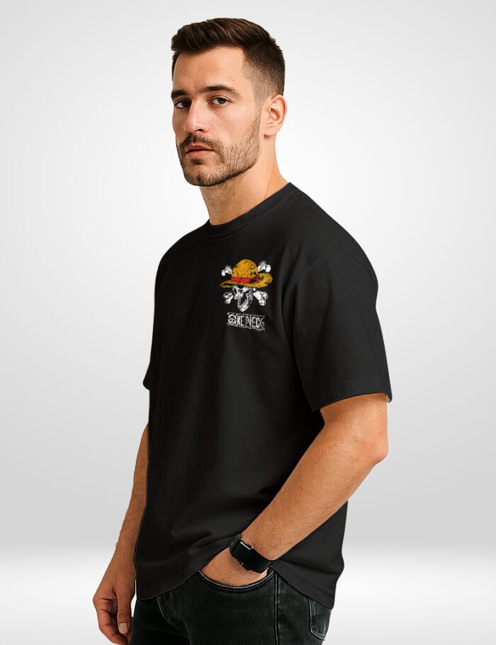 One Piece Gear 5 Luffy Oversized T Shirt – Black Edition side by BUFFRING.jpg