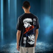Yuji x Sukuna Oversized T Shirt Jujutsu Kaisen Design Back Print Buffring sideback