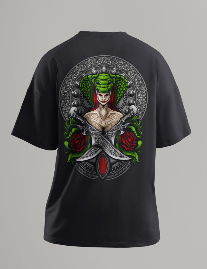 Medusa Warrior Oversized T-Shirt_1 Medusa Warrior Oversized T-Shirt_1