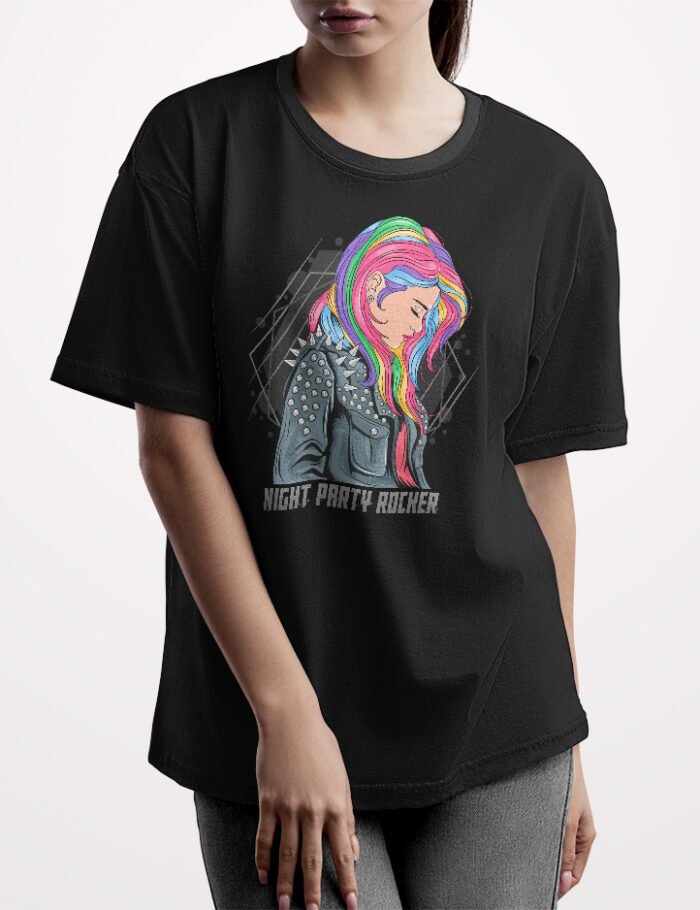 Night Party Rocker Oversized T-Shirt