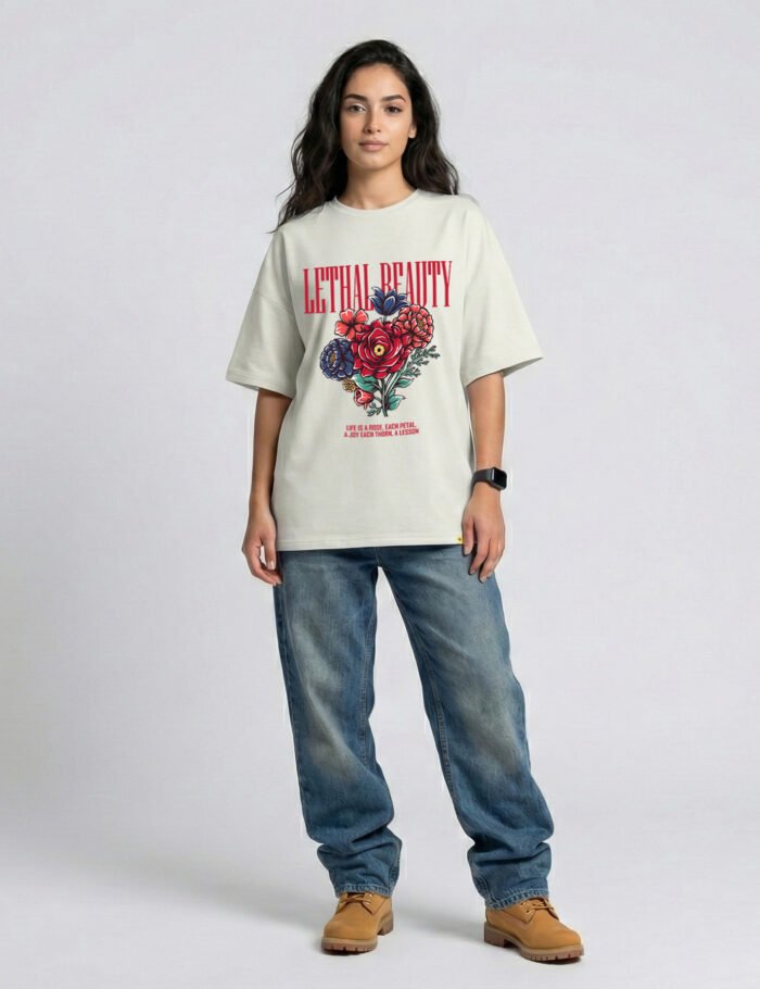 2 Lethal Beauty Unisex Oversized T-Shirt by Buffring premium streetwear